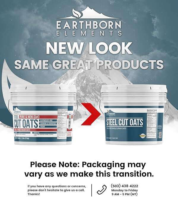 Earthborn Elements Steel Cut Oats (1 Gallon), Also Called Irish Oatmeal, Breakfast, Resealable Bucket - Image 4