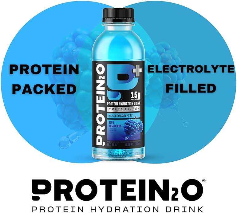 Protein2o 15g Whey Protein Isolate Hydration Drink Plus Energy & Focus, 350mg of Electrolytes, Vitamins B5 & B6, Sugar Free, Energy Variety Pack, 16.9 oz Bottle (Pack of 12) - Image 7