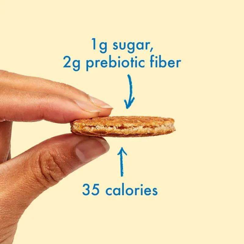 Rip Van Wafels Dutch Caramel Mini Stroopwafels - Low Carb Snacks (3g Net Carbs) - Non GMO Snack - Keto Friendly - Office Snacks - Low Calorie Snack (34 Calories) - Low Sugar (1g) - 32 Pack - Image 4