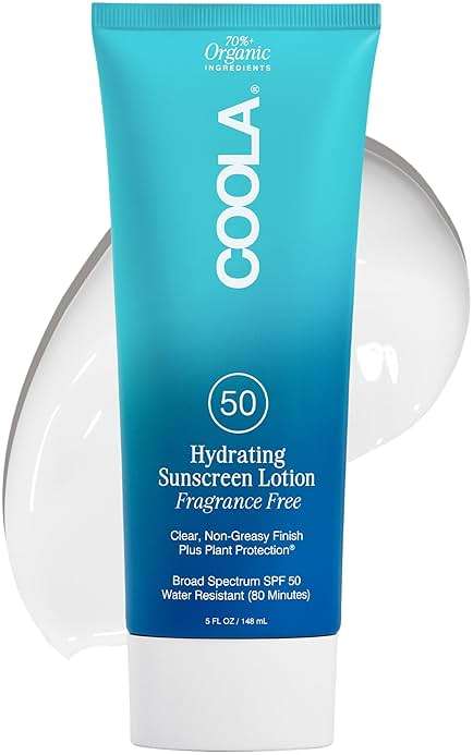COOLA Organic Sunscreen SPF 50 Sunblock Body Lotion, Dermatologist Tested Skin Care for Daily Protection, Vegan and Gluten Free, Fragrance Free, 5 Fl Oz - Image 1