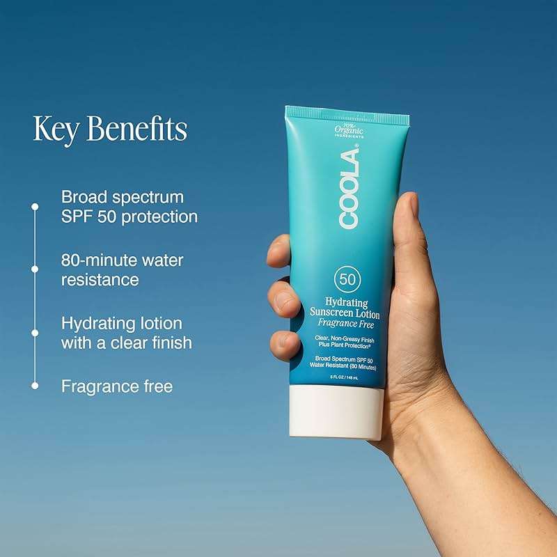 COOLA Organic Sunscreen SPF 50 Sunblock Body Lotion, Dermatologist Tested Skin Care for Daily Protection, Vegan and Gluten Free, Fragrance Free, 5 Fl Oz - Image 3