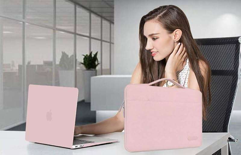 MOSISO Compatible with MacBook Air 13 inch Case M1 Chip 2021 2020 2019 2018 Release A2337 A2179 A1932 Retina Display, Plastic Hard Shell Case&Bag&Keyboard Skin&Webcam Cover&Screen Film, Rose Quartz - Image 6