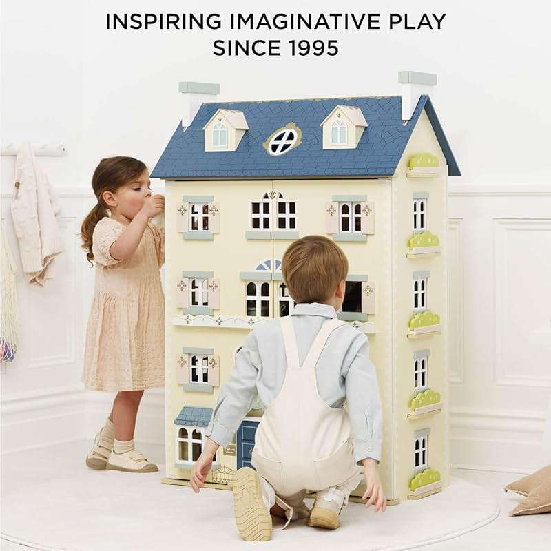Le Toy Van - Palace House Large Wooden Doll House | Great As a Gift | 5 Storey Wooden Dolls House Play Set - Suitable for Ages 3+ - Image 7