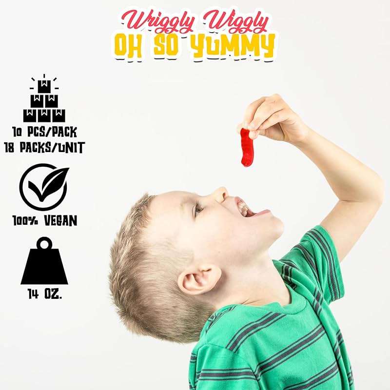 Fun Express Spring Wriggly Worms Gummy Candy – Soft & Chewy Fat-Free Edibles for Spring Parties Events & Special Occasions – Individually Wrapped – Perfect for Celebrations – 14 oz Total – 180 Pieces - Image 2