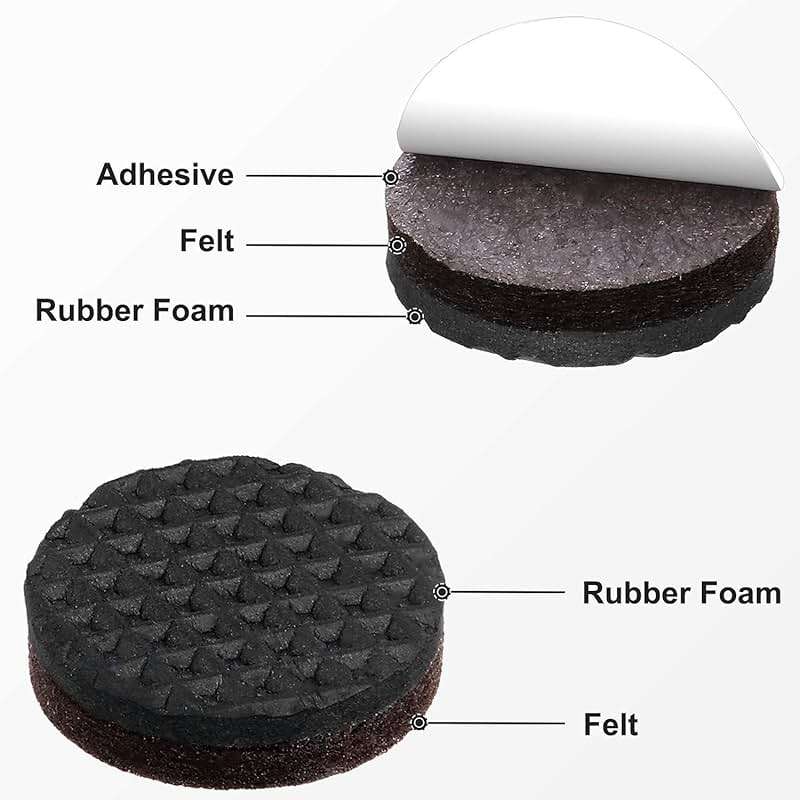 Yelanon Non Slip Furniture Pads -56 pcs（1+2）” Furniture Grippers, Non Skid Furniture Legs,Self Adhesive Rubber Furniture Feet, Anti Slide Furniture Hardwood Floor Protector for Keep Couch Stoppers - Image 2