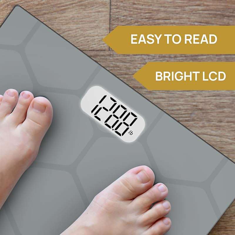 INEVIFIT Bathroom Scale, Highly Accurate Digital Bathroom Body Scale, Measures Weight up to 400 lbs. Includes Batteries - Image 4