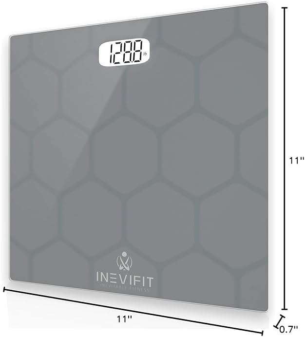 INEVIFIT Bathroom Scale, Highly Accurate Digital Bathroom Body Scale, Measures Weight up to 400 lbs. Includes Batteries - Image 7