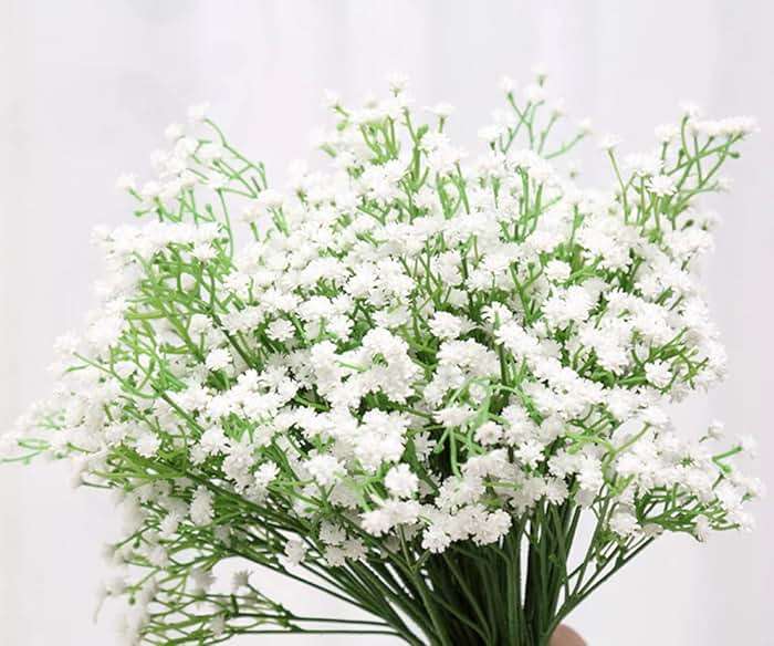 Gumolutin 9 Pack Real Touch Artificial Baby's Breath Flowers - 21" Bendable Stems for Wedding Bouquets, Home Centerpieces & Outdoor Decor (Waterproof, Dustproof, White) - Image 8