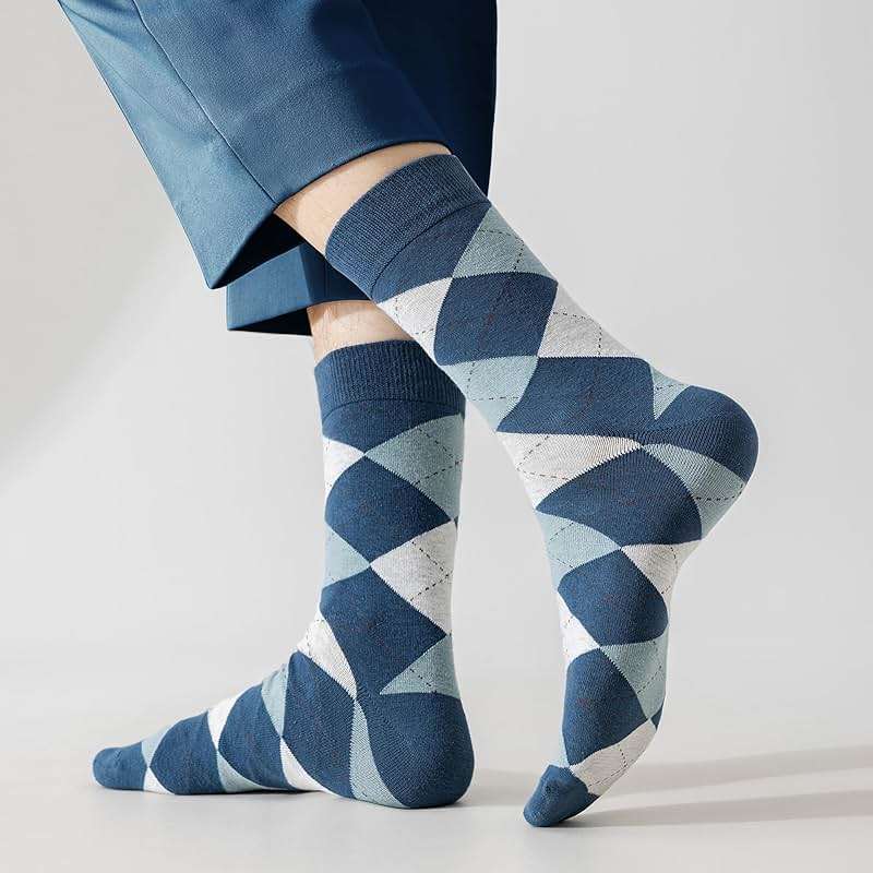 MAGIARTE Mens Dress Socks Combed Anti-pilling Cotton Calf Length Moisture Wicking odor Control Casual Crew Socks for Men - Image 3