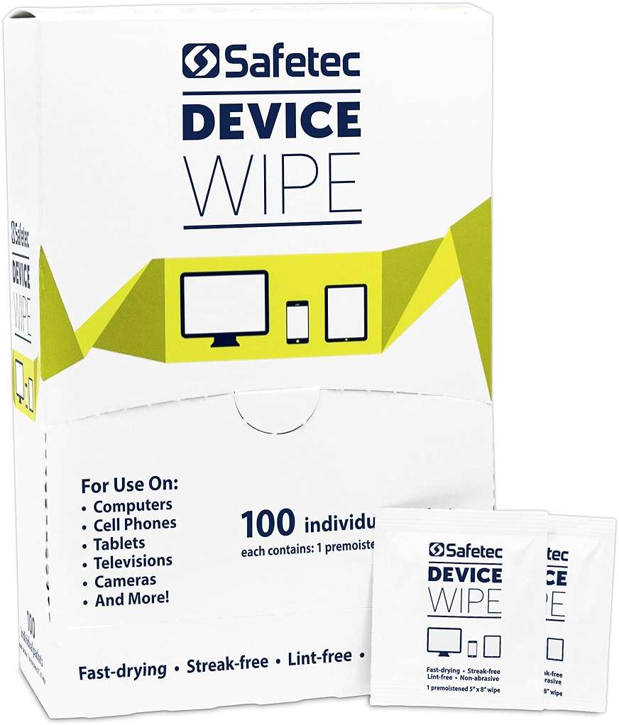 Safetec Device Wipes for Cellphones, Tablets & Screens (4 Pack of 100ct Wipes - 400 Cleaning Cloths) - Image 3