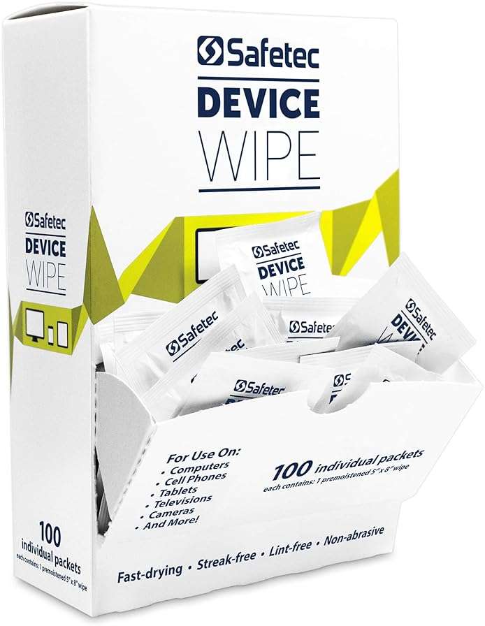 Safetec Device Wipes for Cellphones, Tablets & Screens (4 Pack of 100ct Wipes - 400 Cleaning Cloths) - Image 5