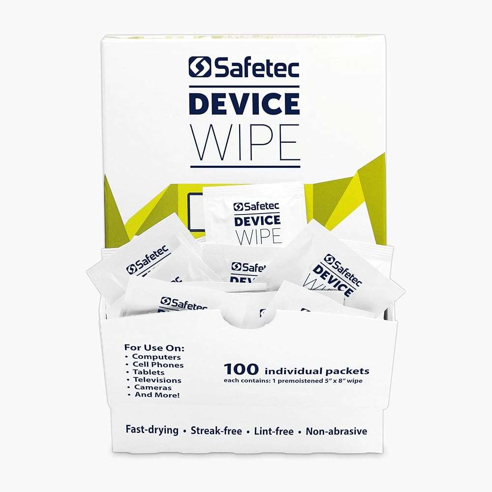 Safetec Device Wipes for Cellphones, Tablets & Screens (4 Pack of 100ct Wipes - 400 Cleaning Cloths) - Image 7