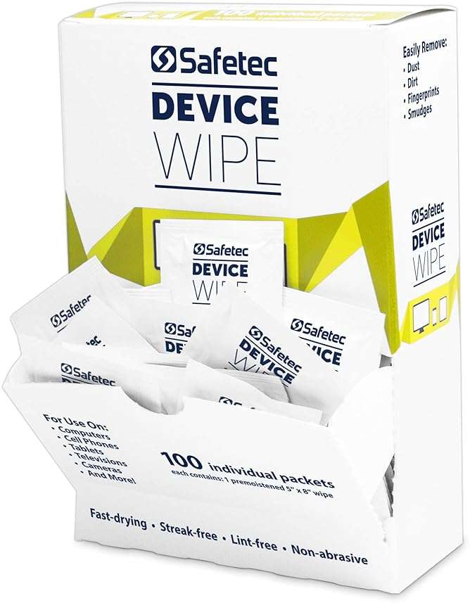 Safetec Device Wipes for Cellphones, Tablets & Screens (4 Pack of 100ct Wipes - 400 Cleaning Cloths) - Image 8