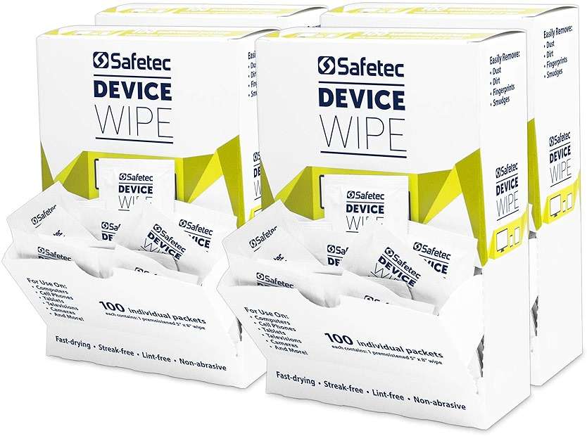 Safetec Device Wipes for Cellphones, Tablets & Screens (4 Pack of 100ct Wipes - 400 Cleaning Cloths) - Image 9