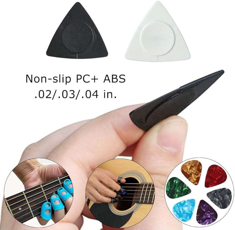 LOMEVE Guitar Accessories Kit Include Acoustic Strings, Tuner, Capo, 3-in-1 Restring Tool, Picks, Pick Holder, Bridge Pins, Nuts & Saddles, Finger Protector, Chord Chart (58PCS) - Image 6