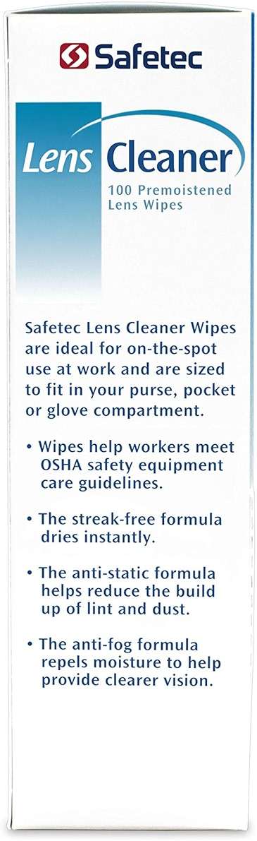 Safetec Lens & Eyeglasses Cleaning Wipes, Pre-Moistened Wipes (4 Pack of 100ct Boxes - 400 Cleaning Cloths) - Image 4