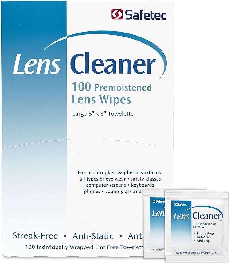 Safetec Lens & Eyeglasses Cleaning Wipes, Pre-Moistened Wipes (4 Pack of 100ct Boxes - 400 Cleaning Cloths) - Image 7