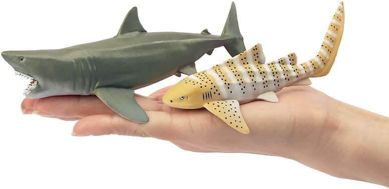 Toymany 6PCS 5-6" L Realistic Shark Bath Toy Figurines, Plastic Ocean Sea Animals Figures Set Includes Great White Shark Cake Toppers Christmas Birthday Gift for Kids Toddlers - Image 4