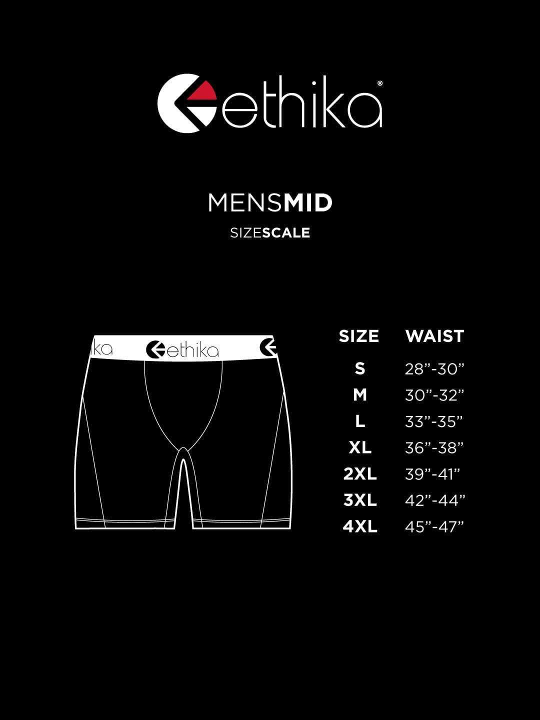 Ethika Men's Boxer Brief, Knee Length, 4-Way Stretch Performance Underwear with Graphic Prints - Image 4