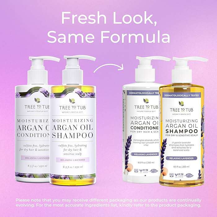 Tree To Tub Lavender Shampoo and Conditioner Set for Dry Hair, Dry Scalp, Frizz - Moisturizing Argan Oil Shampoo and Conditioner for Women & Men w/Organic Natural Aloe Vera - Image 6