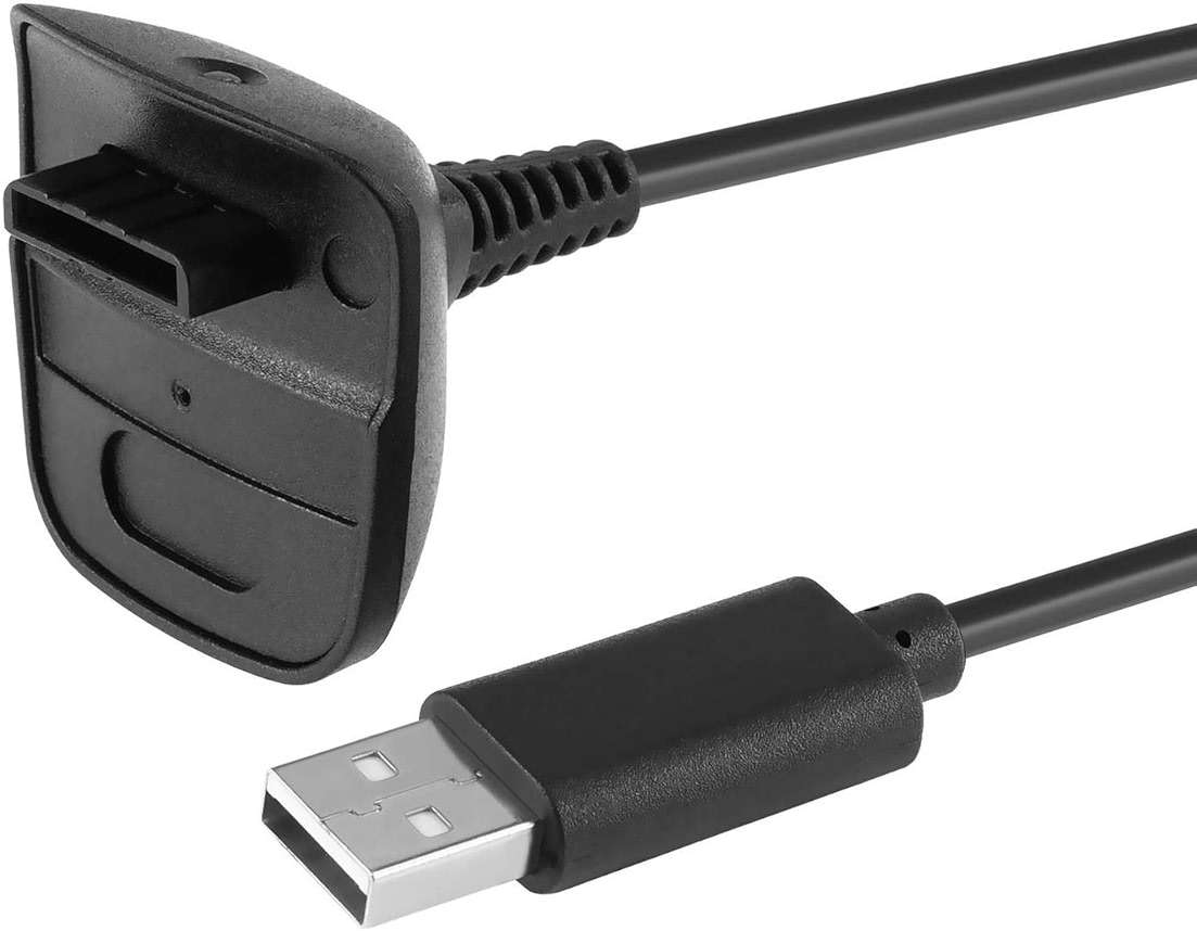 Charging Cable for Xbox 360 & Slim Wireless Game Controllers,2 Pack Black - Image 2
