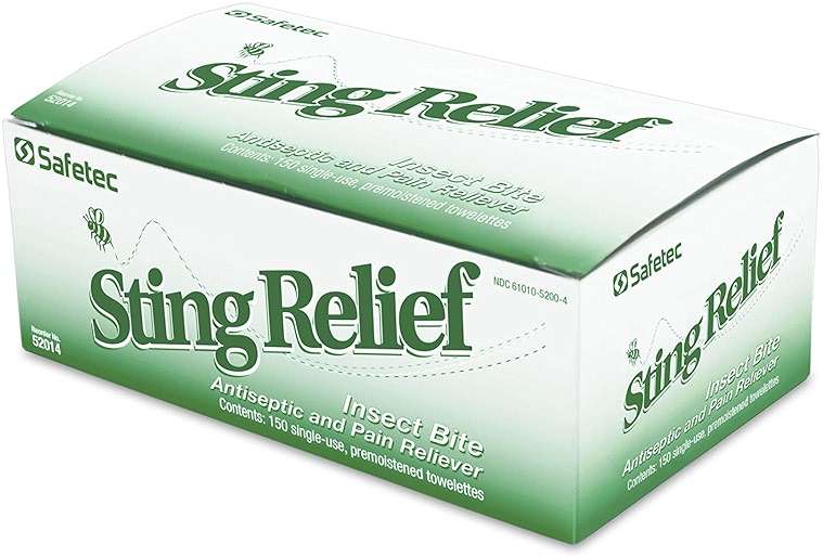 Safetec Sting Relief Wipes 150ct Box (3 Pack of 150ct Wipes - 450 Sting Wipes) for Insect Bites & Stings - Image 3