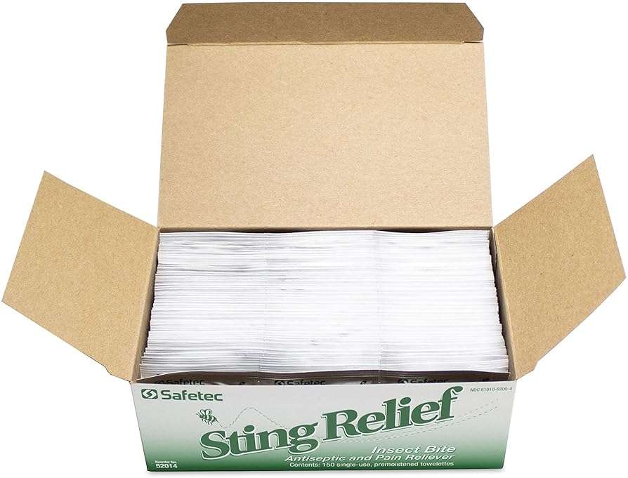 Safetec Sting Relief Wipes 150ct Box (3 Pack of 150ct Wipes - 450 Sting Wipes) for Insect Bites & Stings - Image 4