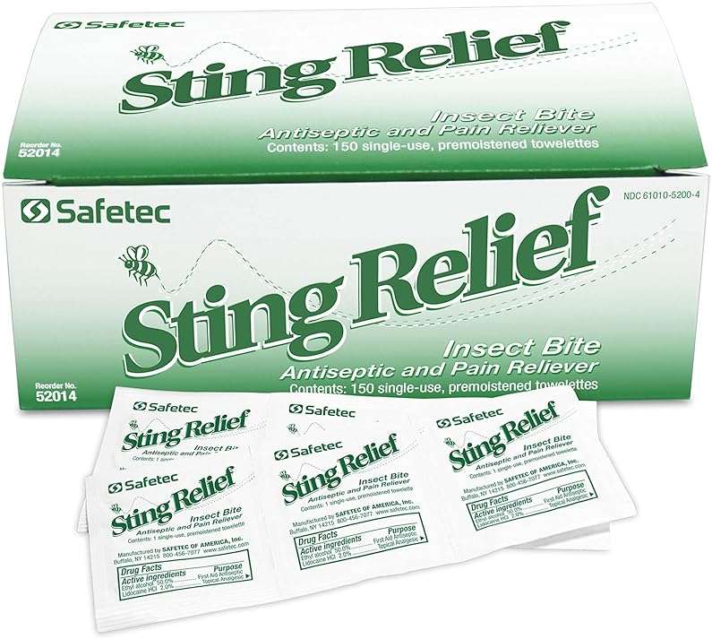 Safetec Sting Relief Wipes 150ct Box (3 Pack of 150ct Wipes - 450 Sting Wipes) for Insect Bites & Stings - Image 5