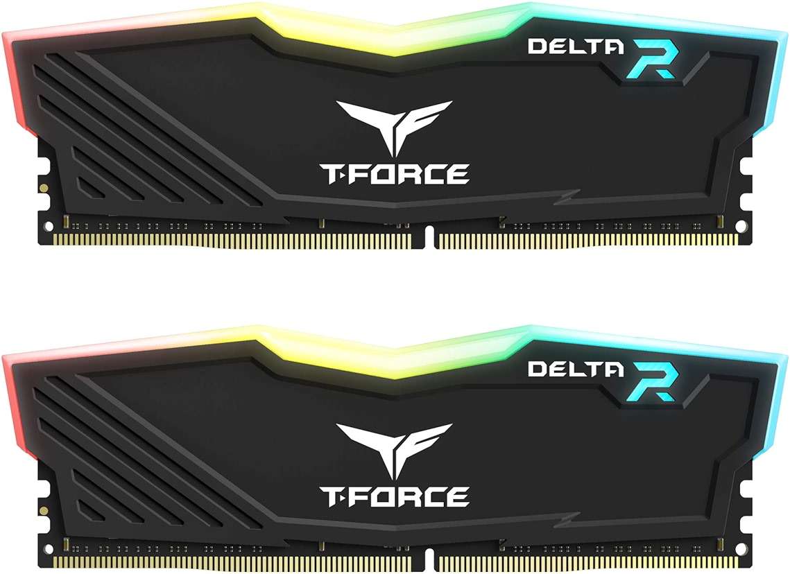 TEAMGROUP T-Force Delta RGB DDR4 16GB (2x8GB) 3200MHz (PC4-25600) CL16 Desktop Memory Module ram Black - TF3D416G3200HC16CDC01 - Image 1