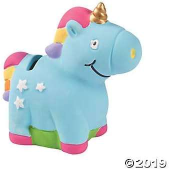 DIY Ceramic Unicorn Bank, Set of 12 - Crafts for Kids and Party Activities - Image 3
