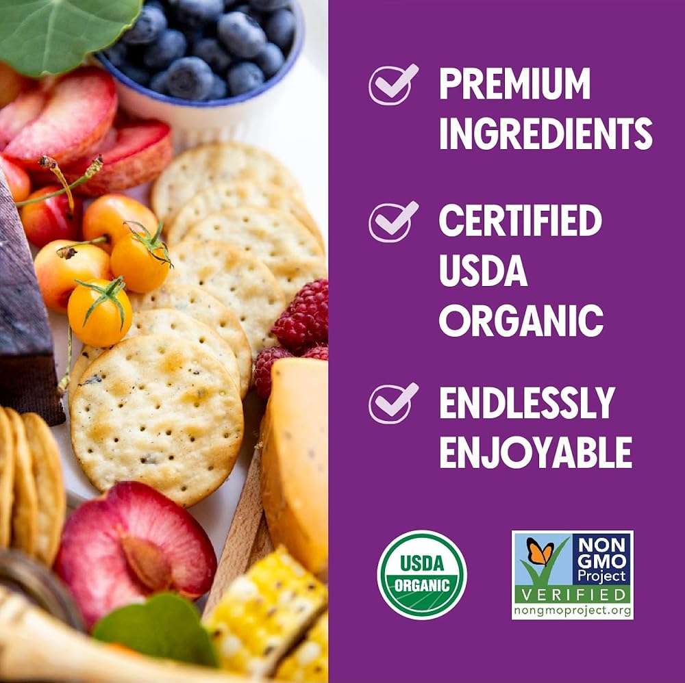 Milton's Organic Crackers, Multi-Grain - Certified Organic, Non-GMO Project Verified, Kosher, Made With 4 Whole Grains & 3 Seeds, Great for Charcuterie Boards - 6 Oz, Pack of 3 - Image 3