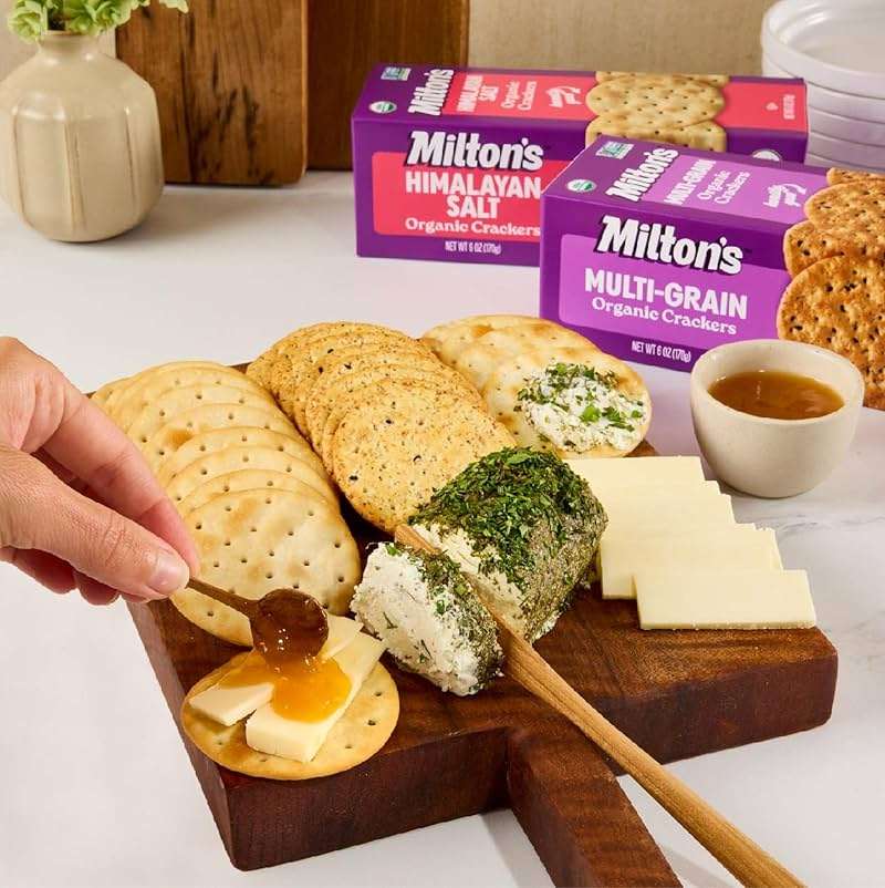 Milton's Organic Crackers, Multi-Grain - Certified Organic, Non-GMO Project Verified, Kosher, Made With 4 Whole Grains & 3 Seeds, Great for Charcuterie Boards - 6 Oz, Pack of 3 - Image 4