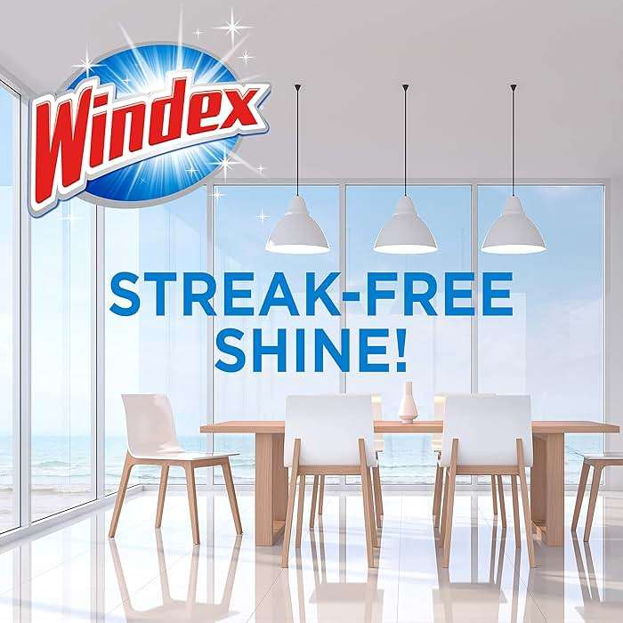 Windex Wipes Glass Cleaning Ammonia Free, Pre-Moistened Wipes for Cleaning All Glass Surfaces, Crystal Rain Fresh Scent, 25 Count - Image 2