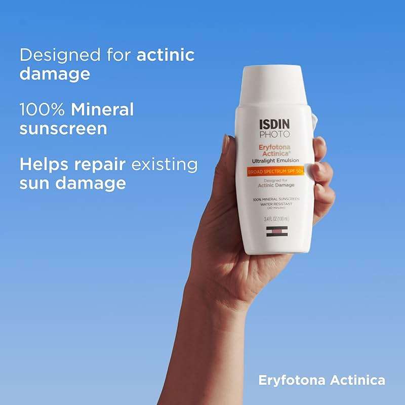 ISDIN Eryfotona Actinica SPF 50+ | Mineral Sunscreen for Face with Zinc Oxide | 100% Mineral UV Filters | No White Cast, Suitable for Sensitive Skin, Dermatologist Recommended - Image 4