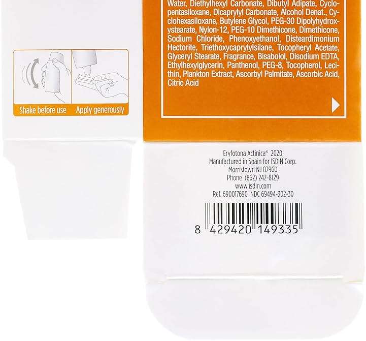 ISDIN Eryfotona Actinica SPF 50+ | Mineral Sunscreen for Face with Zinc Oxide | 100% Mineral UV Filters | No White Cast, Suitable for Sensitive Skin, Dermatologist Recommended - Image 9