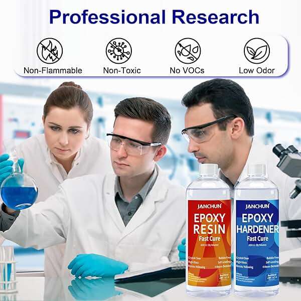 JANCHUN Crystal Clear Epoxy Resin Kit 16oz, Bubble-Free, Anti-Yellowing, Self Leveling Easy Mix 1:1 Coating and Casting Resin for Table Top, Molds, Tumbler Crafts, Painting, Jewelry, DIY Gifts - Image 7