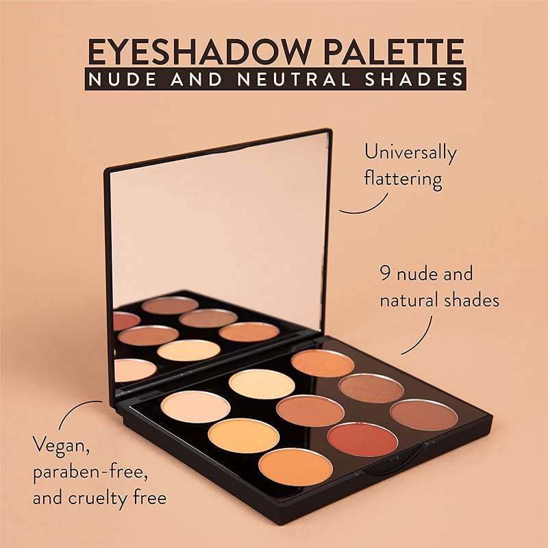 Mented Cosmetics Eyeshadow Palette Nude and Dark Eyeshadows, Vegan, Paraben-Free Cruelty-Free Makeup, Made in USA, Neutral and Dark Glam Eyeshadow, 16.38g/0.58oz, 9 Pan, Everyday - Image 3
