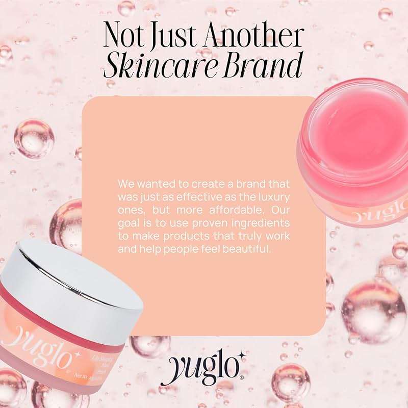 YUGLO Lip Sleeping Mask | Peach Flavor | Hydrating & Soothing Lip Treatment for Dry, Chapped Lips | Plumps & Moisturizes | Overnight Lip Repair - Image 7