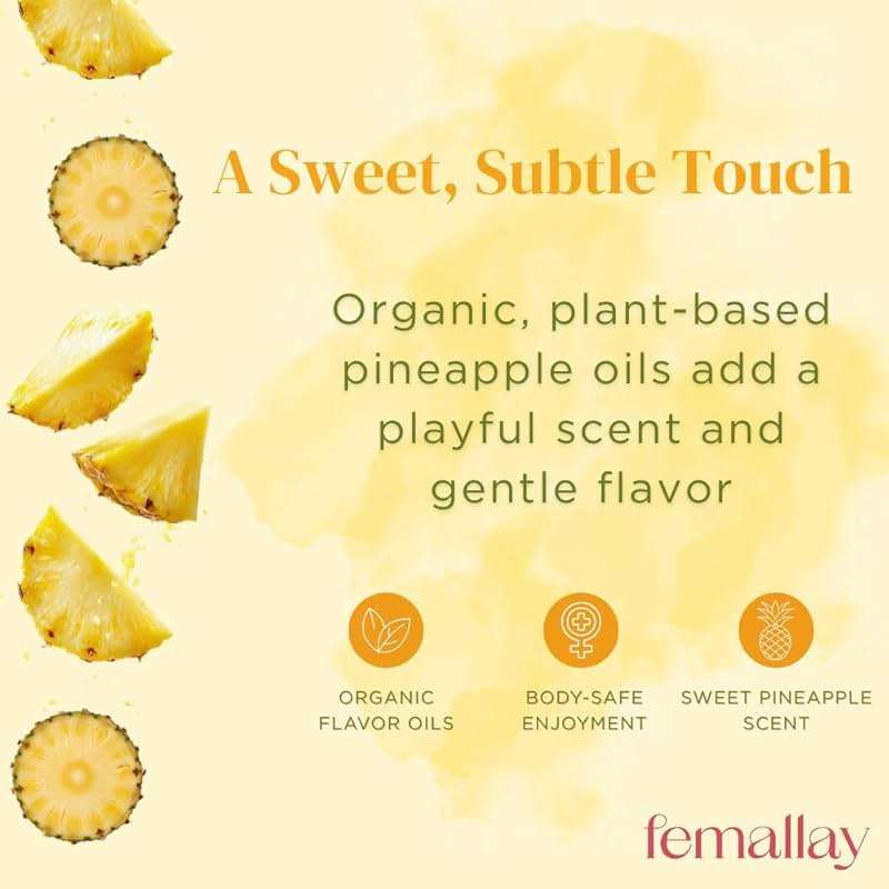 Femallay Organic Vitamin E Vaginal Melts – Feminine Moisture, Comfort & Hydration – Tropical Pineapple, 1-Pack - Image 3