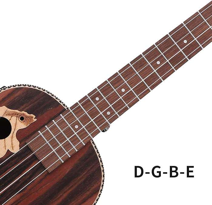 Baritone Ukulele Electric 30 Inch All Blackwood Acoustic Ukelele Kit with Truss Rod with EQ with Gig Bag,Strap,Nylon String,Electric Tuner,Pick,shaker - Image 5