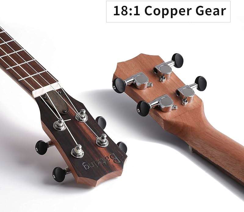 Baritone Ukulele Electric 30 Inch All Blackwood Acoustic Ukelele Kit with Truss Rod with EQ with Gig Bag,Strap,Nylon String,Electric Tuner,Pick,shaker - Image 8