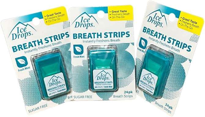 Fresh Mint Sugar Free Ice Drops Breath Strips 24 count(pack of 3) - Image 2