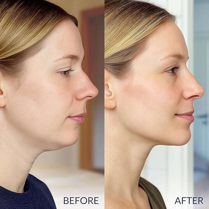 Stylia V Line Lifting Collagen Mask - Lift, Firm & Contour Jawline - Tightening Double Chin Strap with Hyaluronic Acid & Aloe - Neck Tightening and Lifting Mask - Jawline Shaper Face Lift Tape (7PC) - Image 2