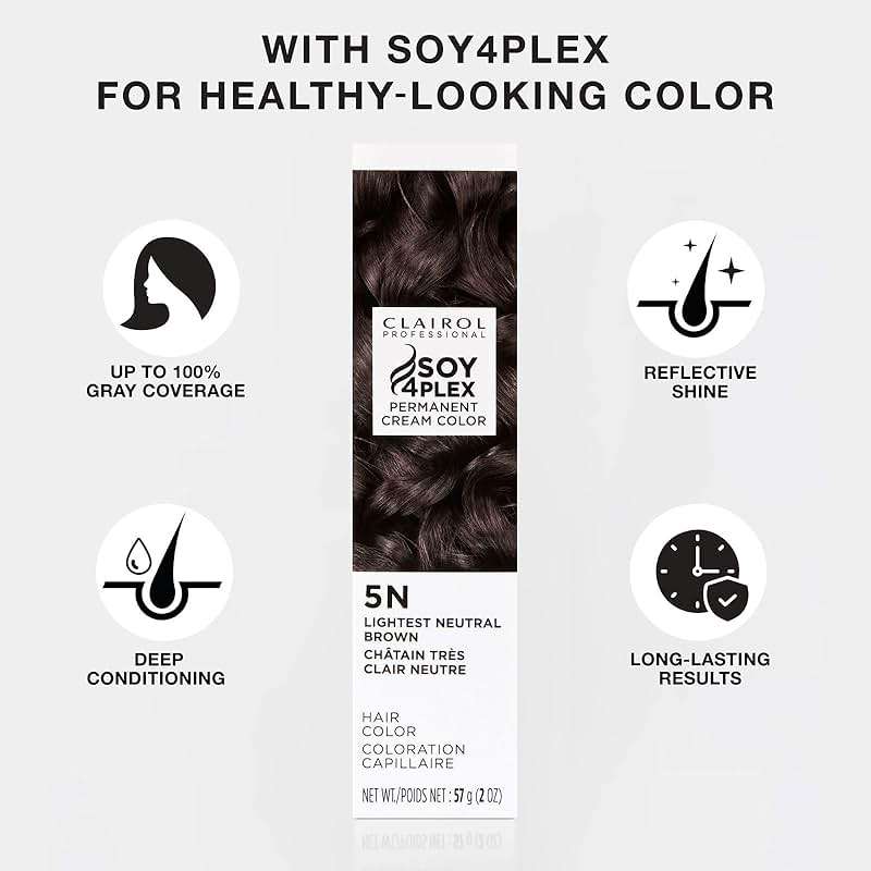 Clairol Professional Permanent Cream Hair Color | Blonde, Brown, Black, & Red-Violet Shades for 100% Gray Coverage | Deep Conditioning & Fade Resistant Results - Image 4