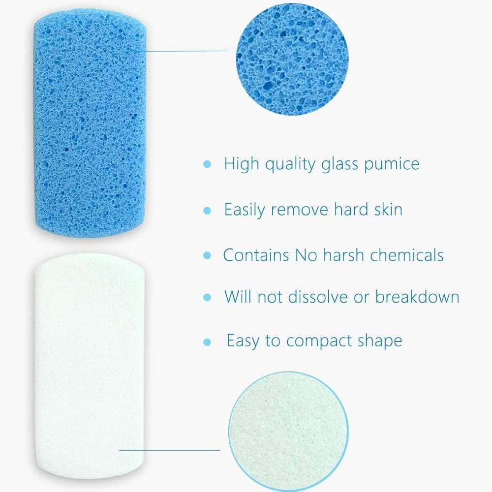 Maryton Glass Pumice Stone for Feet, Callus Remover and Foot Scrubber & Pedicure Exfoliator Tool Pack of 2 - Image 2
