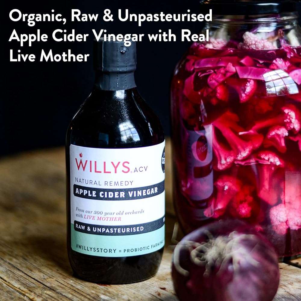 Willy's Organic ACV Apple Cider Vinegar with Mother - Probiotocs for Detox and Gut Health - Image 2
