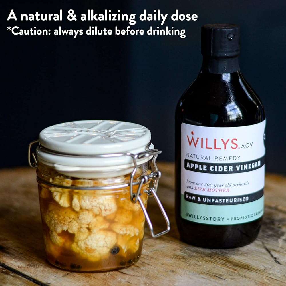 Willy's Organic ACV Apple Cider Vinegar with Mother - Probiotocs for Detox and Gut Health - Image 3