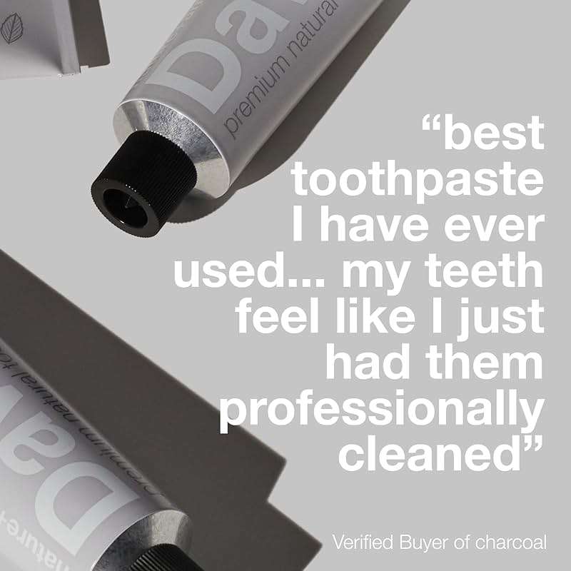 Davids Charcoal Toothpaste for Enhanced Teeth Whitening, Peppermint, Antiplaque, Flouride Free, SLS Free, Enamel Safe, Recyclable Metal Tube, 5.25oz - Image 6