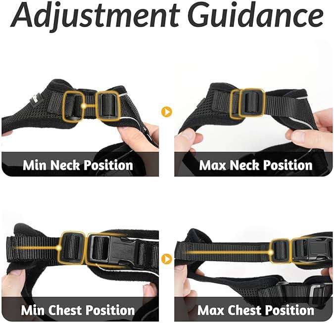 rabbitgoo Cat Harness and Leash for Walking, Escape Proof Soft Adjustable Vest Harnesses for Cats, Easy Control Breathable Reflective Strips Jacket, Black, XS - Image 7