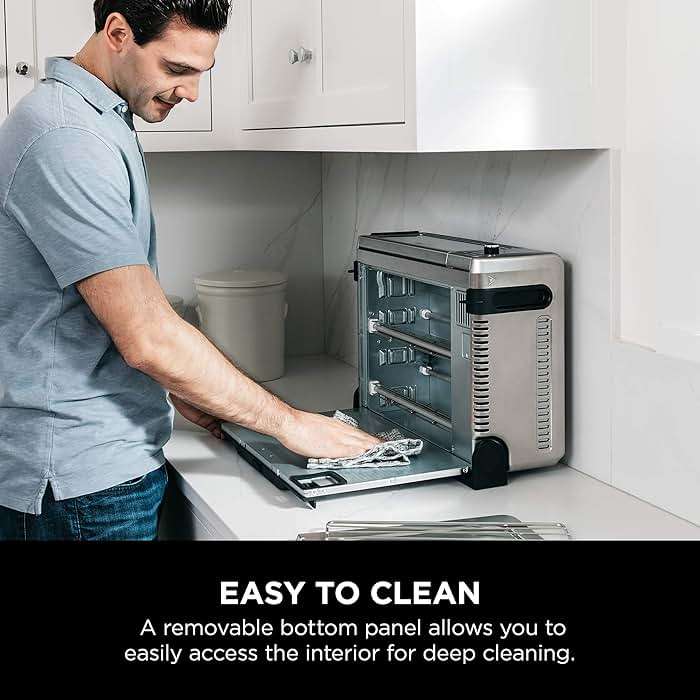 Ninja Digital Air Fryer & Toaster Oven | 8-in-1 Functionality | Flip-Up Design | XL Capacity | Air Fry Basket, Sheet Pan, Wire Rack & Crumb Tray | 1800 Watt | Silver | SP101 - Image 12